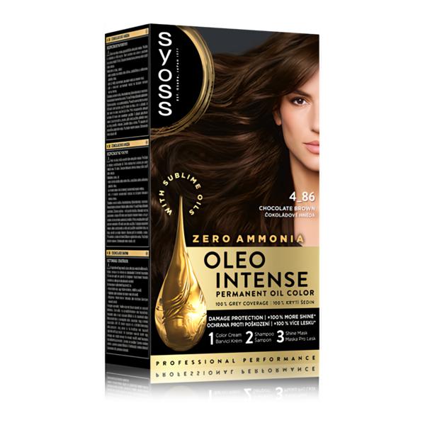 Syoss Oleo Intense Permanentní barva na vlasy 4-86 Čokoládově hnědá