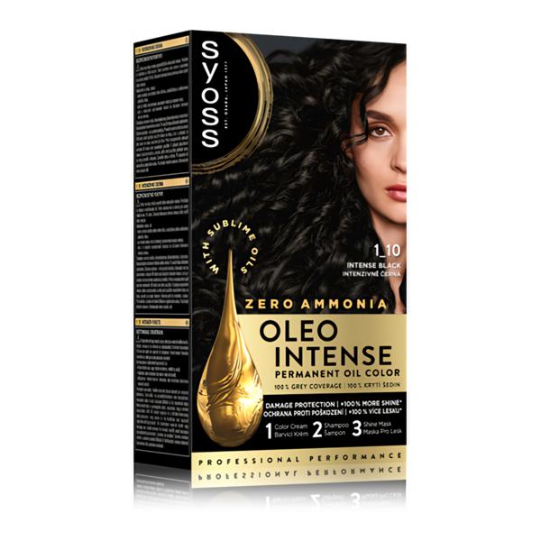 Syoss Oleo Intense Permanentní barva na vlasy 1-10 Intenzivně černá