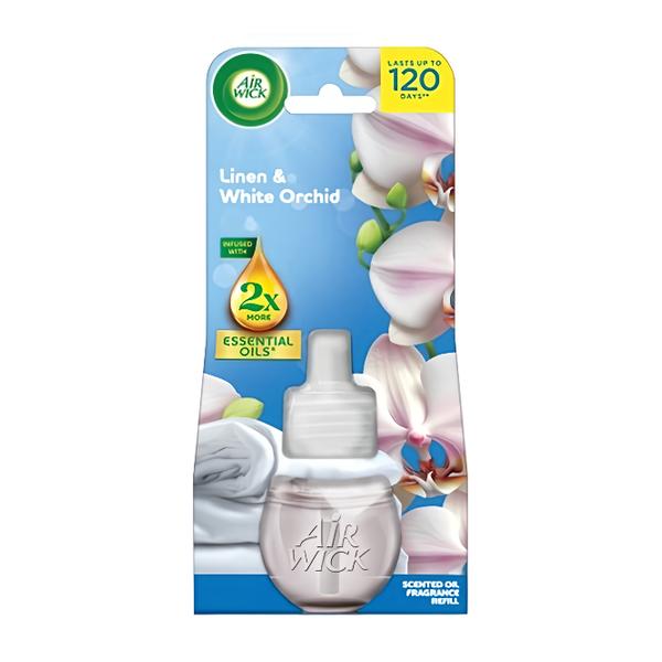 Air Wick Tekutá náplň do elektrického přístroje - Prádlo a bílá orchidej