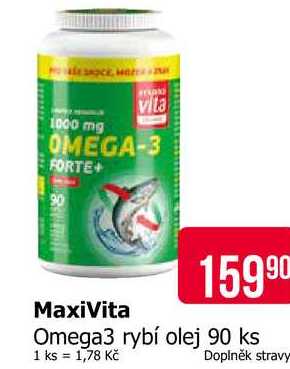 MaxiVita Omega3 rybí olej 90 ks 