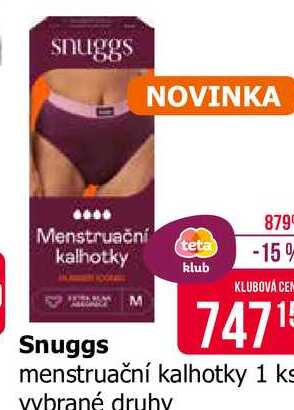 Snuggs menstruační kalhotky 1 ks vybrané druhy