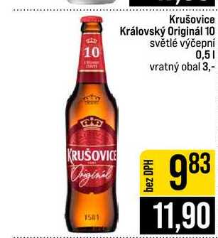 Krušovice Královský Originál 10 světlé výčepní 0,5l