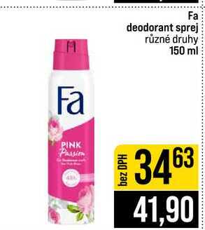 Fa deodorant sprej různé druhy 150 ml