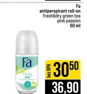 Fa antiperspirant roll-on fresh&dry green tea pink passion 50 ml