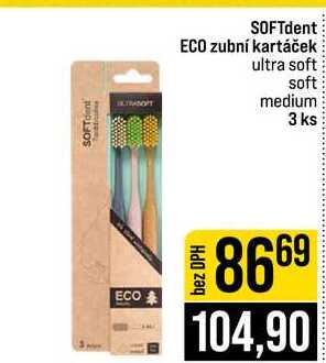 SOFTdent ECO zubní kartáček ultra soft soft medium 3 ks
