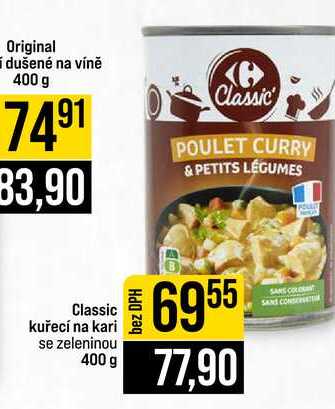 Classic kuřecí na kari se zeleninou 400 g 