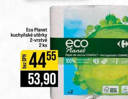 Eco Planet kuchyňské utěrky 2-vrstvé 2 ks
