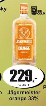 Jägermeister orange 33% 0,5 L