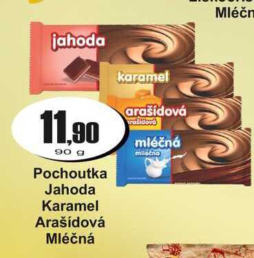 Pochoutka Jahoda Karamel Arašídová Mléčná 90 g