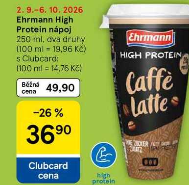 Ehrmann High Protein nápoj, 250 ml, dva druhy