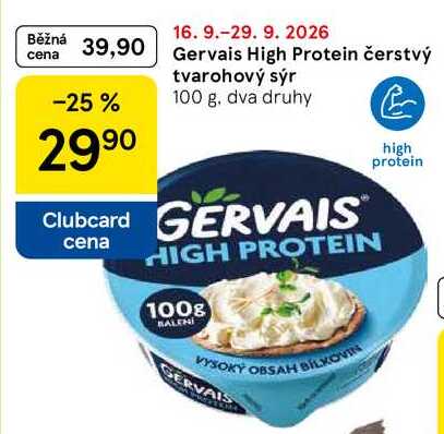 Gervais High Protein čerstvý tvarohový sýr, 100 g