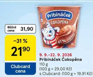 Pribináček Čokopěna, 110 g