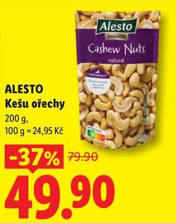 ALESTO Kešu ořechy, 200 g