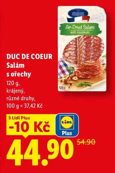 DUC DE COEUR Salám s ořechy, 120 g