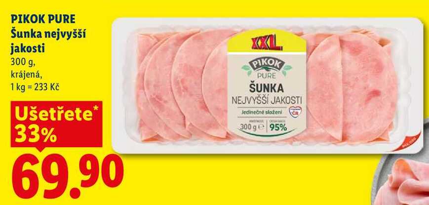 PIKOK PURE Šunka nejvyšší jakosti, 300 g
