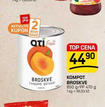 KOMPOT BROSKVE 850 g/PP 470 g 