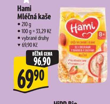 Hami Mléčná kaše 210 g 