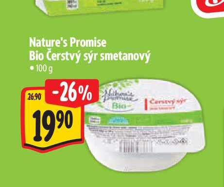 Nature's Promise Bio Čerstvý sýr smetanový 100 g 
