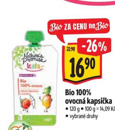  Bio 100% ovocná kapsička 120 g 