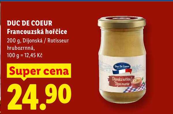 DUC DE COEUR Francouzská hořčice, 200 g
