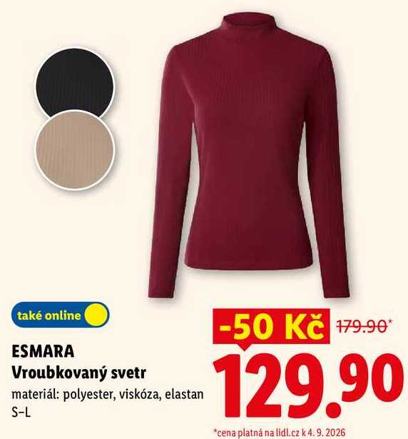 ESMARA Vroubkovaný svetr