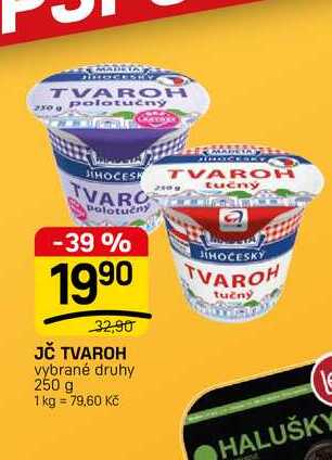 JČ TVAROH vybrané druhy 250 g