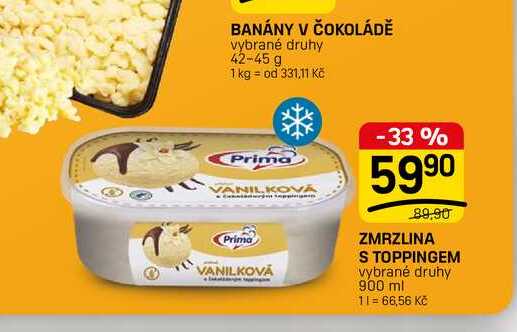 ZMRZLINA S TOPPINGEM vybrané druhy 900 ml