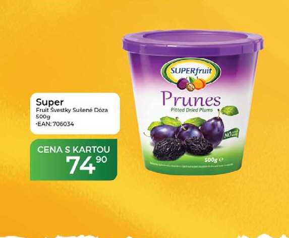 Super Fruit Švestky Sušené Dóza 500g 