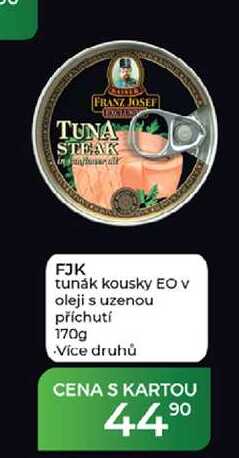 FJK tunák kousky EO V oleji s uzenou příchutí 170g