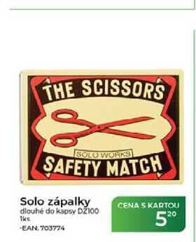 Solo zápalky dlouhé do kapsy DZ100 1 ks