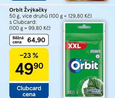 Orbit Žvýkačky, 50 g, více druhů