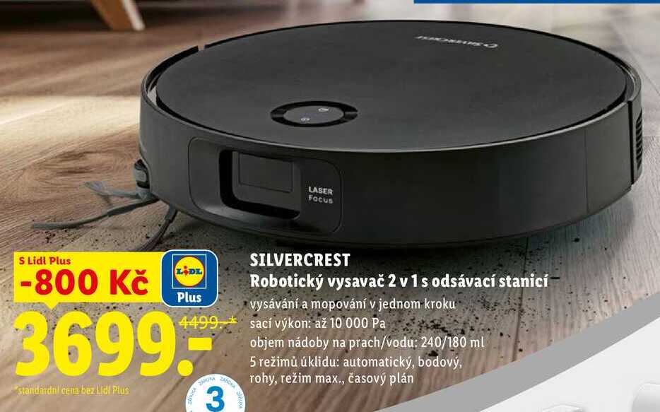 SILVERCREST Robotický vysavač 2 v 1 s odsávací stanicí