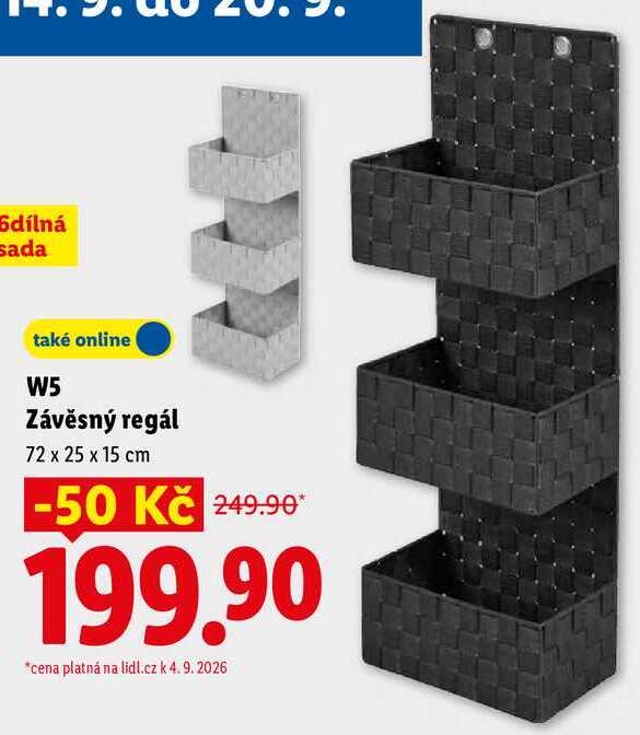 W5 Závěsný regál 