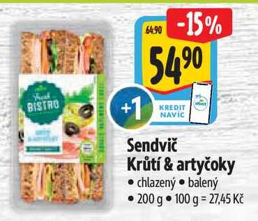 Sendvič Krůtí & artyčoky, 200 g
