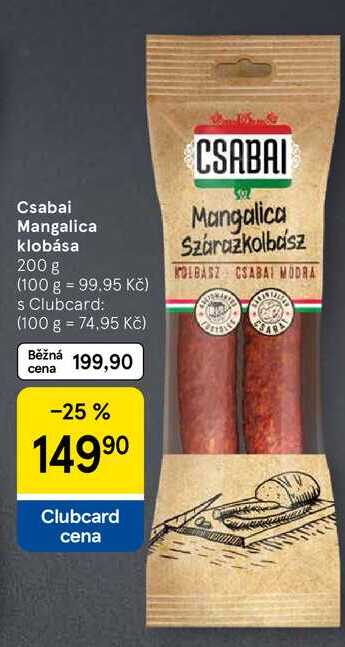 Csabai Mangalica klobása, 200 g