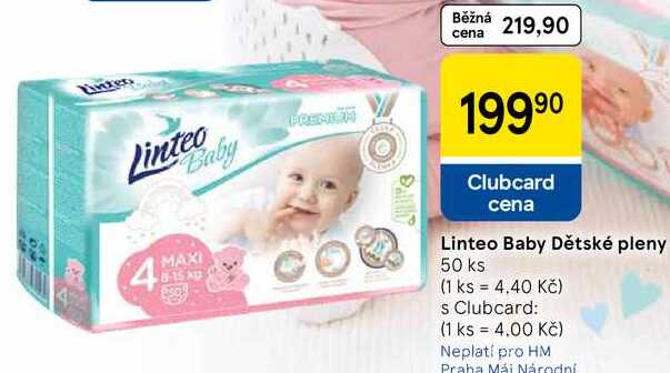 Linteo Baby Dětské pleny, 50 ks