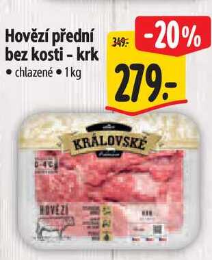 Hovězí přední bez kosti - krk, 1kg