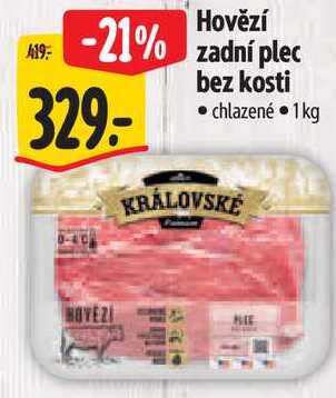 Hovězí zadní plec bez kosti, 1 kg