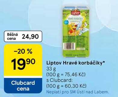 Liptov Hravé korbáčiky, 33 g