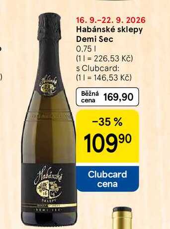 Habánské sklepy Demi Sec, 0.75 l