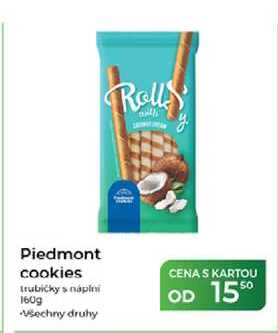 Piedmont cookies trubičky s náplni 160g   