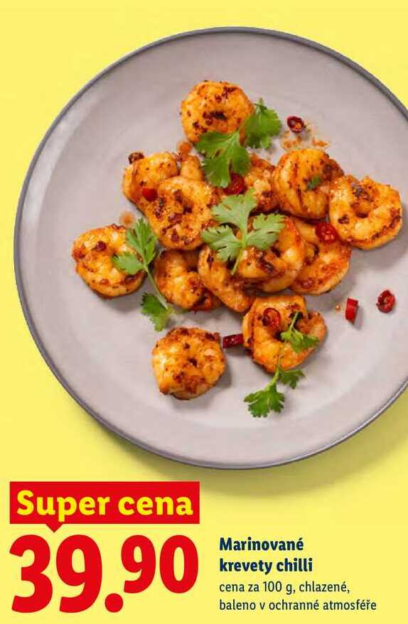 Marinované krevety chilli, cena za 100 g