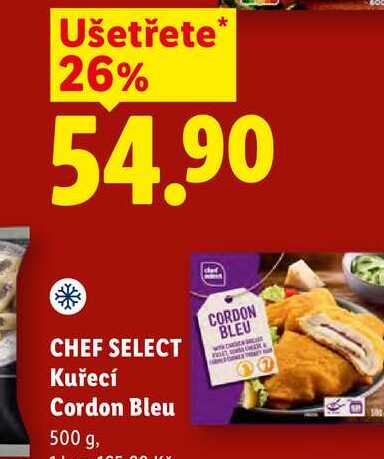 CHEF SELECT Kuřecí Cordon Bleu, 500 g