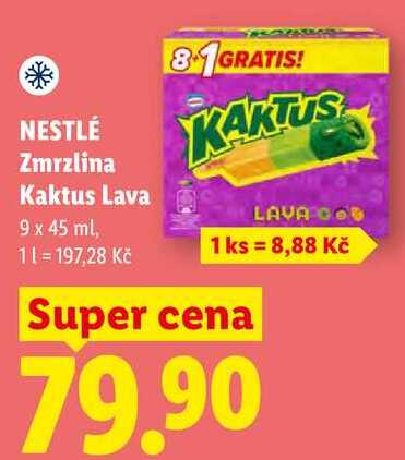 NESTLÉ Zmrzlina Kaktus Lava, 9 x 45 ml 