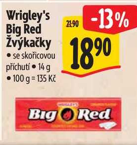 Wrigley's Big Red Žvýkačky, 14 g