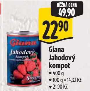 Giana Jahodový kompot, 400 g