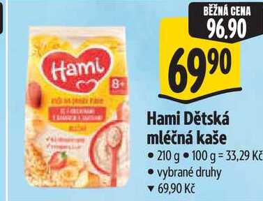 Hami Dětská mléčná kaše, 210 g 
