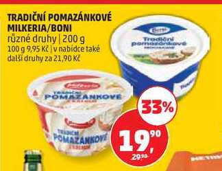 TRADIČNÍ POMAZÁNKOVÉ MILKERIA/BONI různé druhy, 200 g