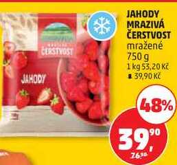 JAHODY MRAZIVÁ ČERSTVOST mražené, 750 g  