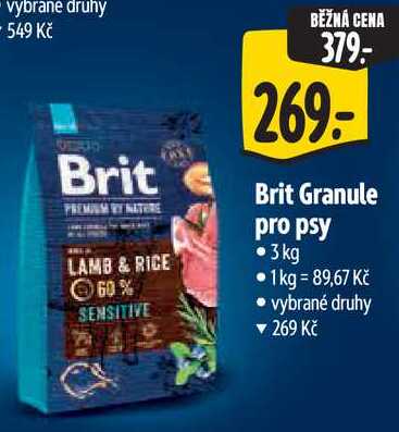 Brit Granule pro psy, 3 kg